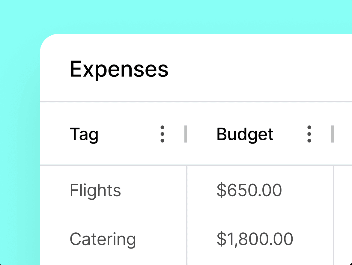 Manage Tour Data and Budgets.